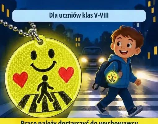 Szkolny konkurs na plakat promujący widoczność – „Odblaskowa Szkoła” 2026